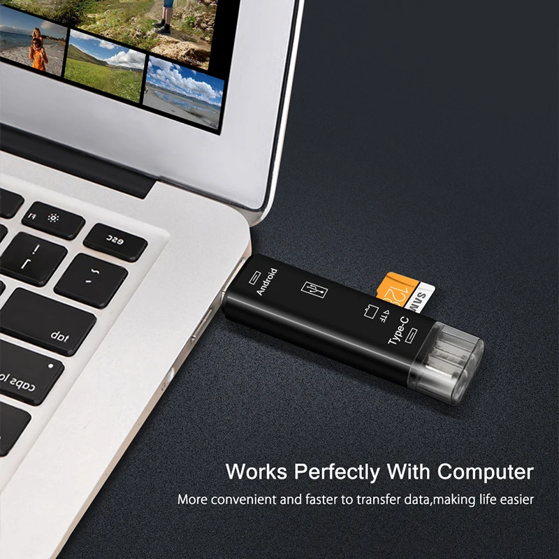 Hacrin 3 в 1 Type C OTG Micro USB TF кардридер 2 0 универсальный адаптер для tf карт с usb