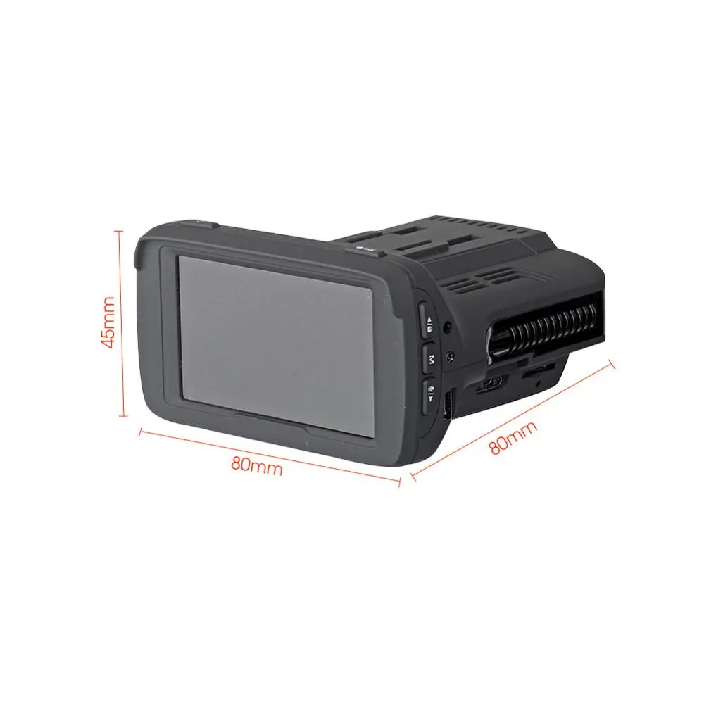 2019 Новый Автомобильный видеорегистратор радар детектор gps 3 в 1 HD1296P угол 170