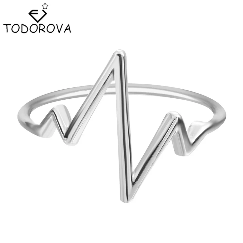 Тодорова ЭКГ сердцебиения рисунок влюбленных Lightning хвост кольца для Для мужчин