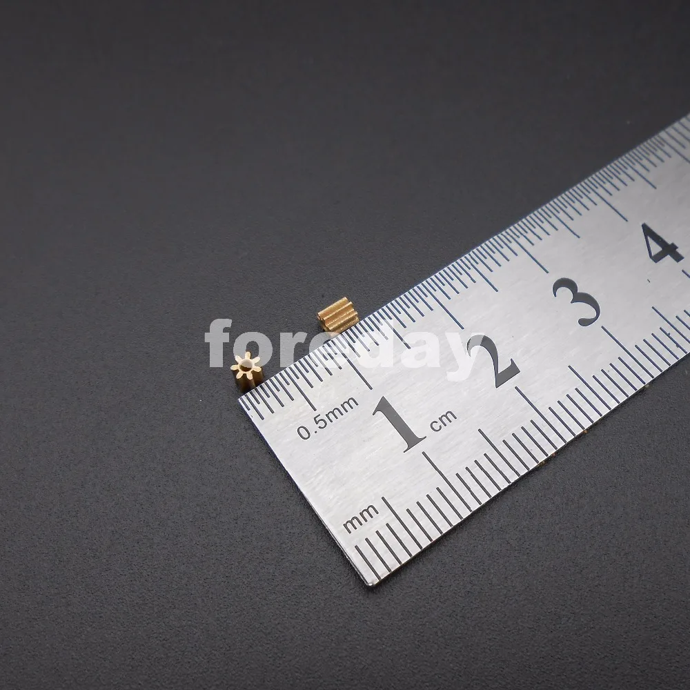 100 шт. X Новые 7 зубчатые латунные шестерни 0 3 модуль T = диафрагмы 1 мм DIY модель