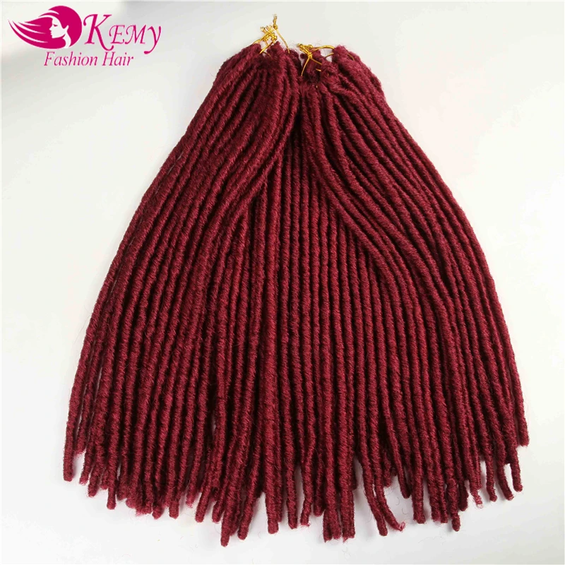Synthetic Dreadlock Extensions Braids 20 Roots/pack 2X Havana Mambo Twist Crochet Hair inches #BURG Dread Faux Locs |