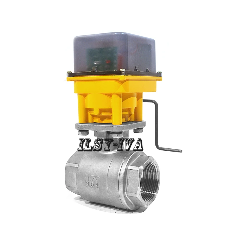 Двухходовой Электрический шаровой клапан DC12V/DC24V G1 1/2 &quotручной интегрированный
