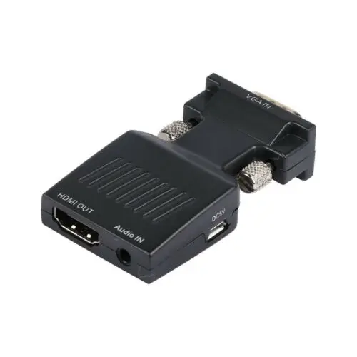 1080P HD преобразователь из VGA в HDMI адаптер с кабелем питания USB DC 3 5 мм разъем