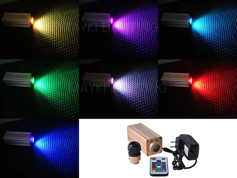 Maykit 9 Вт RGB Led волоконно-оптический DIY потолочный комплект Led волоконно-оптических двигатель с пульта дистанционного управления для любого fibre оптика