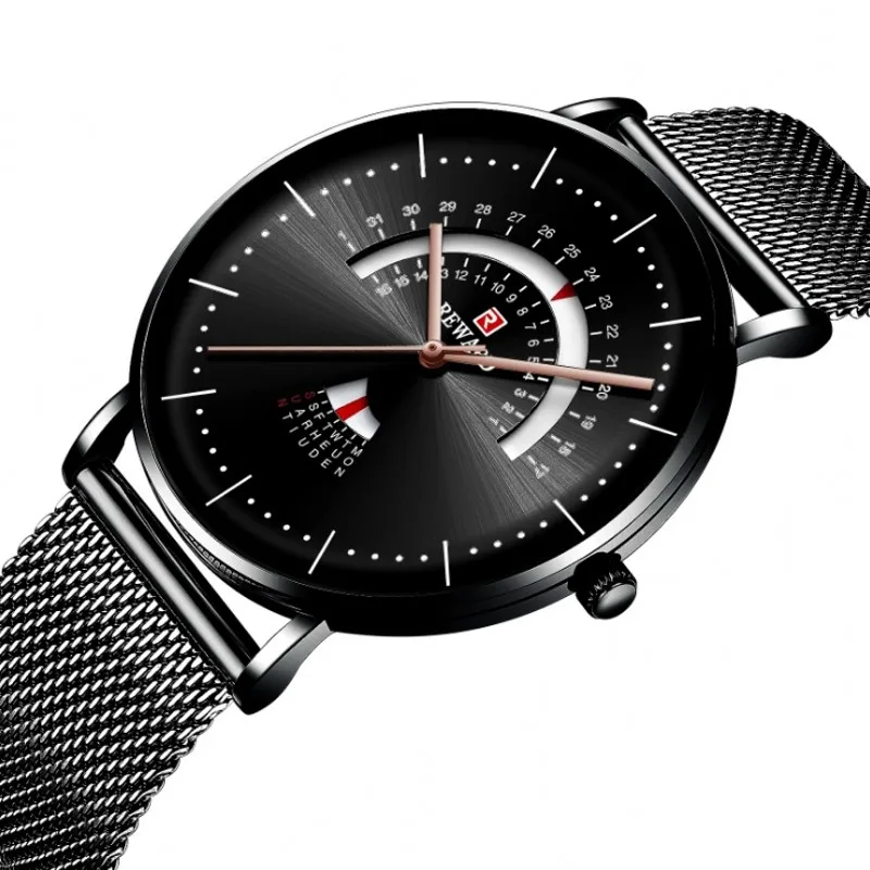 2019 Мужские часы Роскошные Лидирующий бренд золотые автоматические с двойным