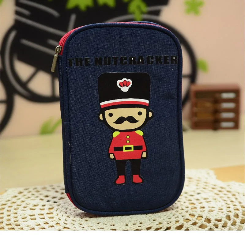 Пенал многофункциональный тканевый с усами чехол для карандашей и орехов