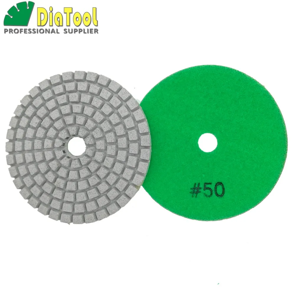 Diatool 10 шт. диаметр 80 мм грит #50 алмазные влажные гибкие полировки B 3 &quot#50 белый бонд