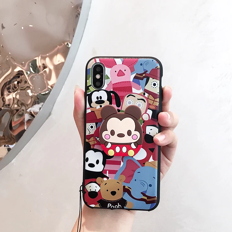 SAM S10 plus милый 3D Doraemon чехол для телефона для samsung Galaxy S7 Edge S8 S9plus S10E note8/note9 мультяшный чехол+ ремешок