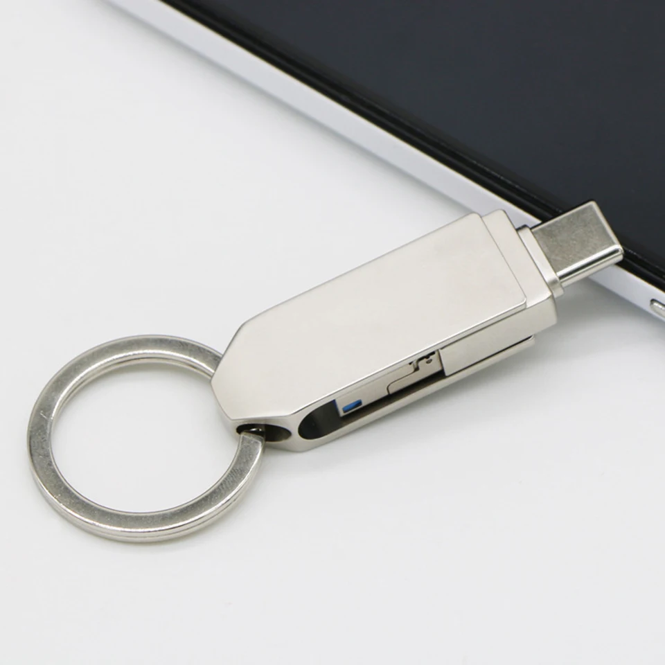 Creative Mobile Phone U Disk Type-c Android OTG USB3.0 Three-in-one Rotating USB Flash Drive 16g 32G Gift Customization | Компьютеры и