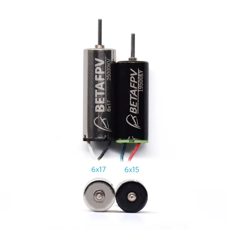 BETAFPV 4 шт. 6x17 мм Двигатель 25000KV щеткой моторы 2CW 2CCW для микро FPV крошечный Whoop Beta65 лезвие индуктивности нано QX Квадрокоптер и т. Д
