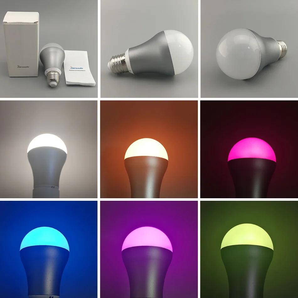 CR60 Led E27 Wifi умная лампочка RGBW приложение дистанционное управление E14 выключатель