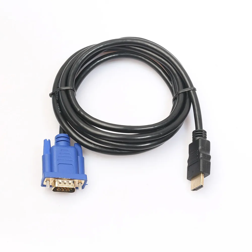 Лучшая цена Full HD 1080P HDMI папа на 15 Pin VGA разъем адаптер конвертер Кабель 1 8 м для HDTV