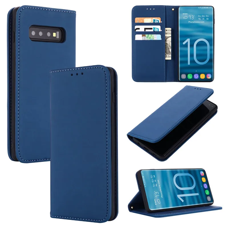 Для Samsung Galaxy S8 S9 S10 плюс S10E G973 G970 G975 G955 G950 корпус Роскошный кожаный чехол книжка