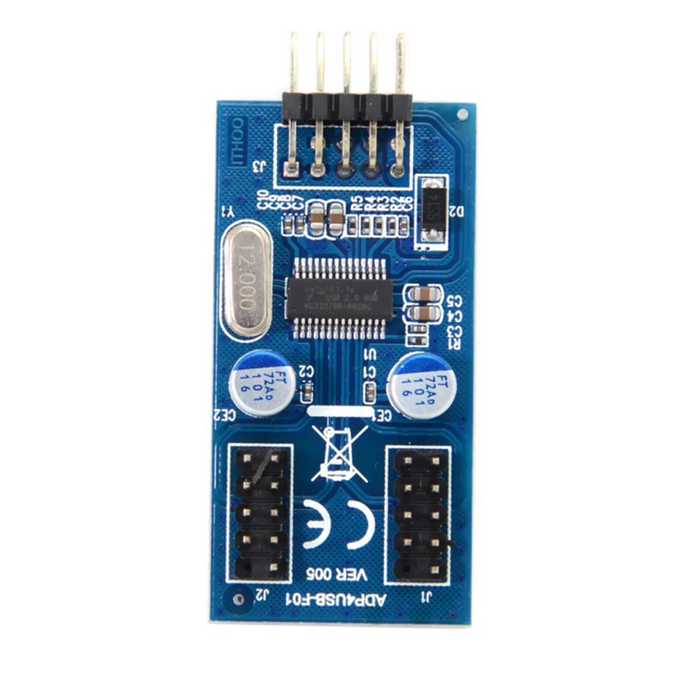 9 pin USB 2 0 Заголовок к 2/4 Женский удлинитель Кабель адаптер Порт мультипликатор