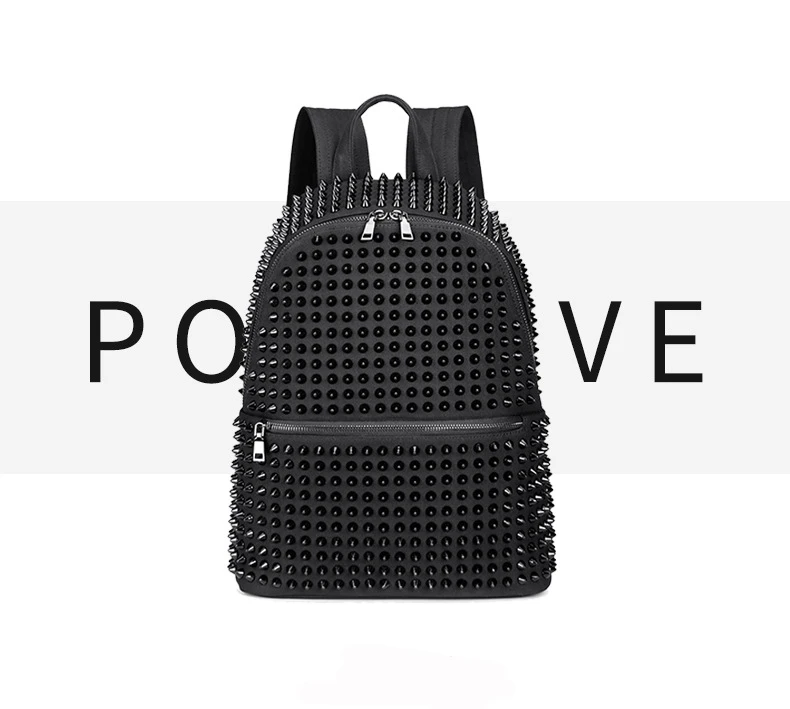 Women Luxury Backpack High Quality Rivet Canvas Backpack Ladies Travel Bagpack Mochila School Bags For Girls Back Pack Sac A Dos