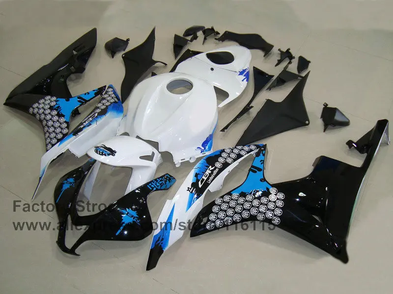 Популярное белое кузовов инъекции для Honda CBR 600 RR 2007 2008 CBR600RR 07 08 зализа ABS часть|2008