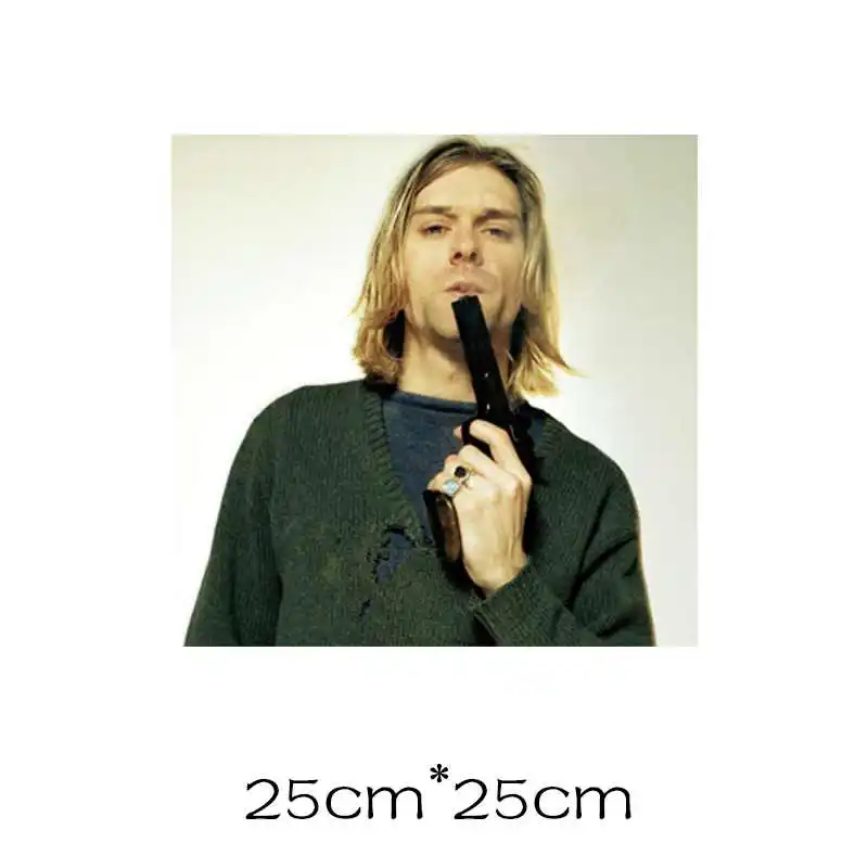 a Nirvana Kurt Donald Cobain железные нашивки наклейки полоски на одежде нашивки на одежду нашивки в полоску аппликации нашивки Топы - Цвет: a