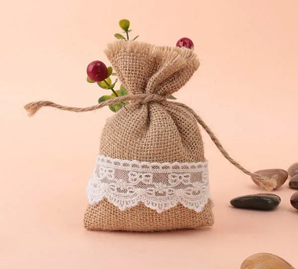 style 3 10 шт./упак. Рождественский узор праздничный свадебный сувенир Hessian Burlap джутовые подарочные мешочки Drawstring Pouch - Цвет: style 3