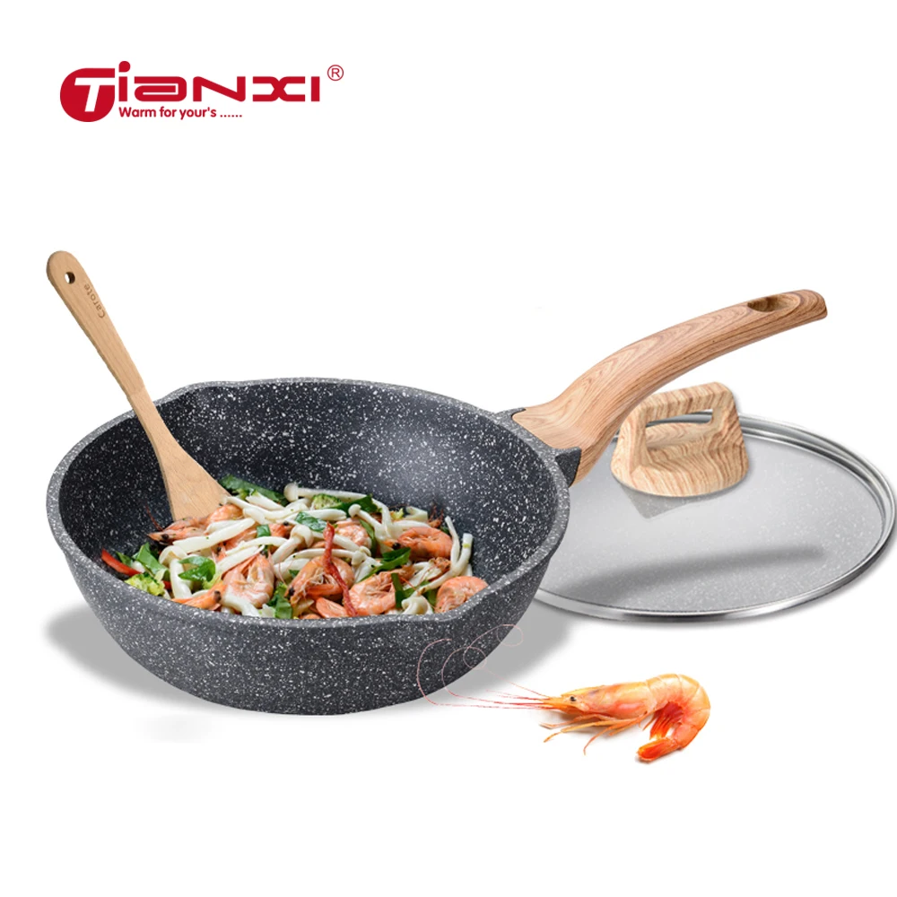 

24/28cm Pan Wok Nonstick Pan Frying Pan Home Electromagnetic Cooker Pot Non-Stick Cooker Induction Cooker Universal Pans