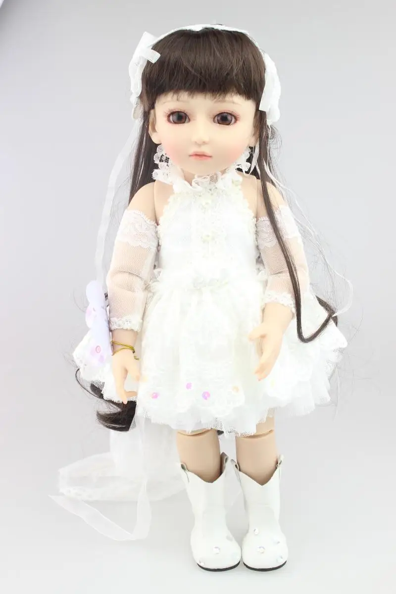 Nicery 16inch 40cm Bjd Ball Joint Doll Girl Full High Vinyl Christmas Toy Gift for Children White Yarn Dress Shoes | Игрушки и хобби