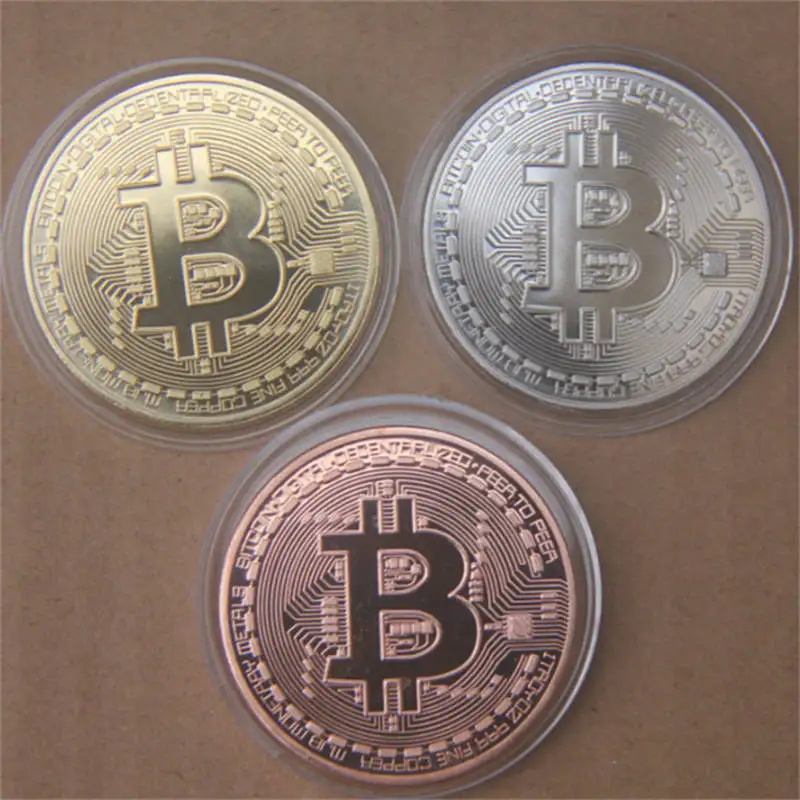 14 coins Gold Silver Bitcoin Litecoin Ether Dash Ripple Keychain commemorative coinsBaby lightweight trolley | Мать и ребенок