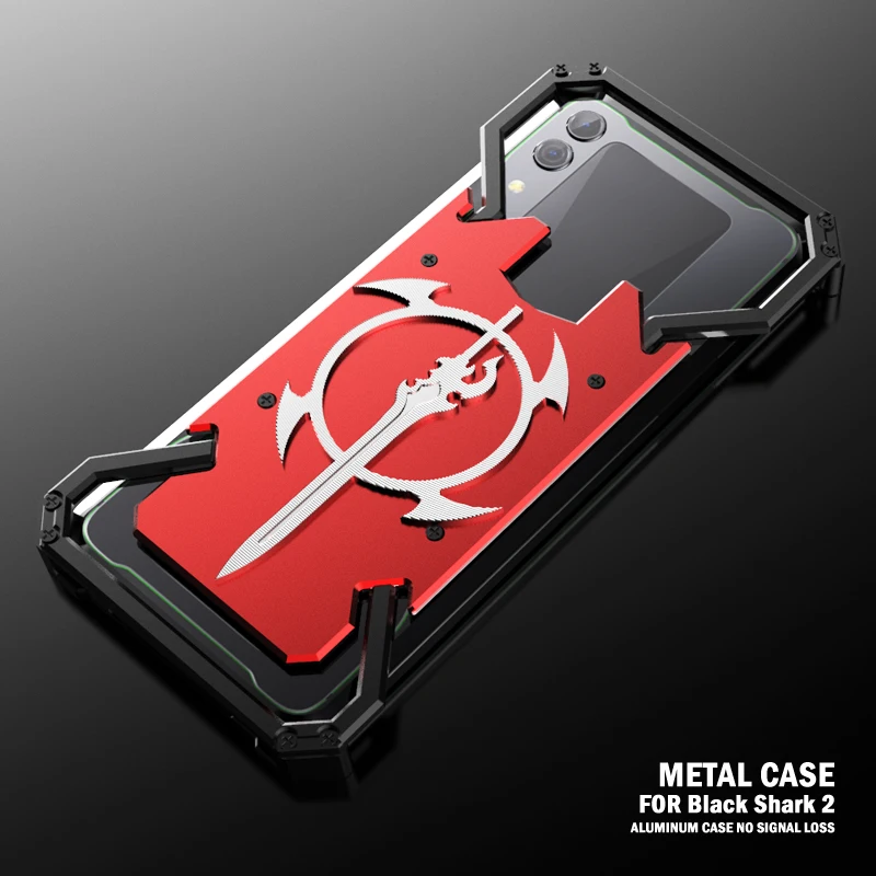 ADKO Shockproof Armor Metal Back Case For Xiaomi Black Shark 1 2 Helo Aluminum Sword Thor Cover Blackshark Pro |