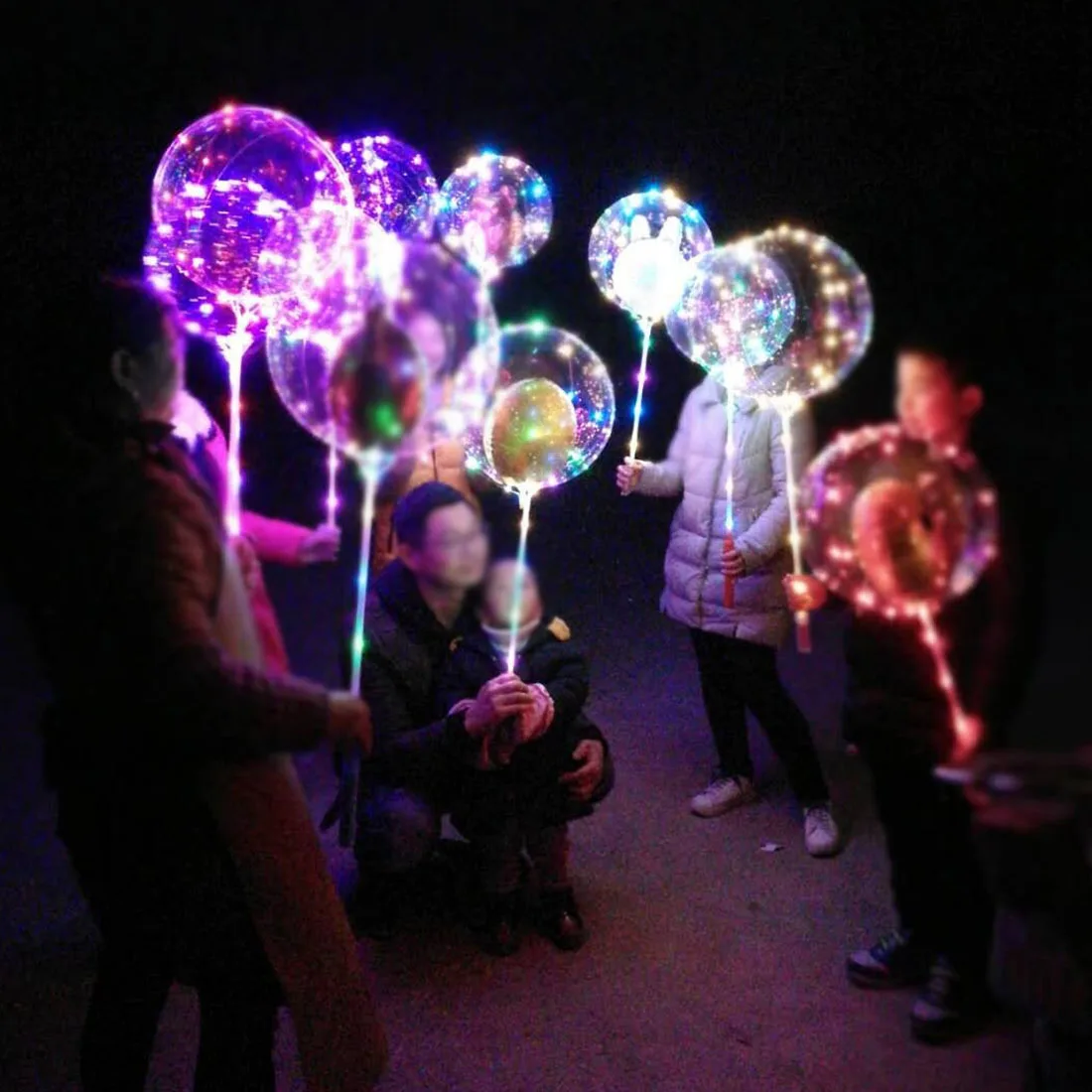 Красочный светодиодный воздушный шар для детской вечеринки прозрачный
