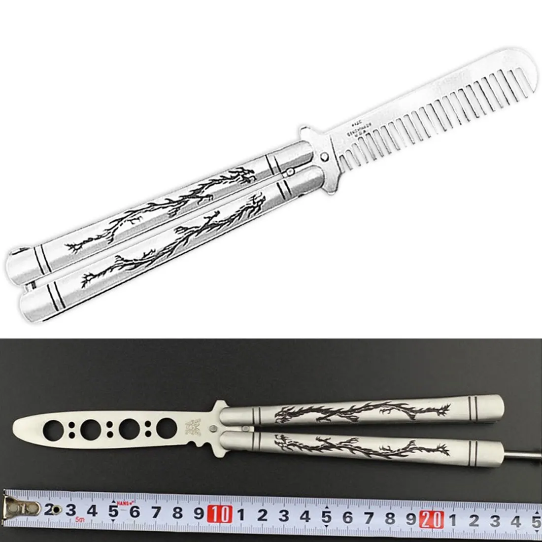 Складной нож-бабочка из нержавеющей стали практичные нож для тренера титановые