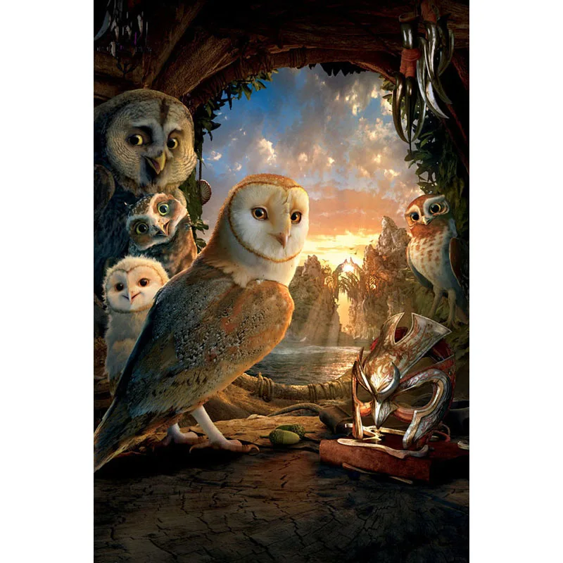 Zhui Star 5D DIY Full Square drill diamond Painting Cross Stitch Owl family cave Rhinestone Embroidery Mosaic home decor gift | Дом и сад