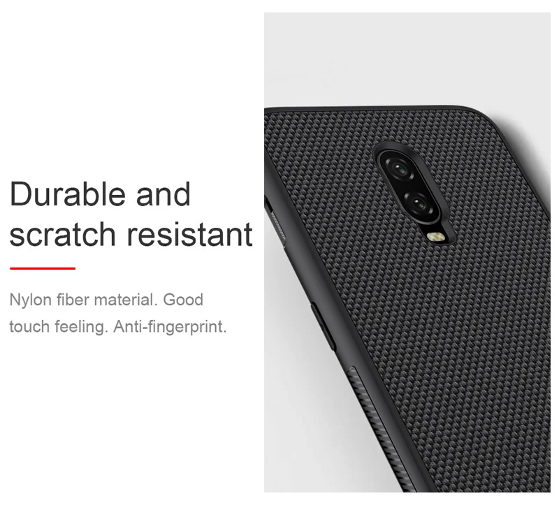 Nillkin текстурированная ткань нейлоновая текстура шаблон чехол для Oneplus 7 Pro 6T