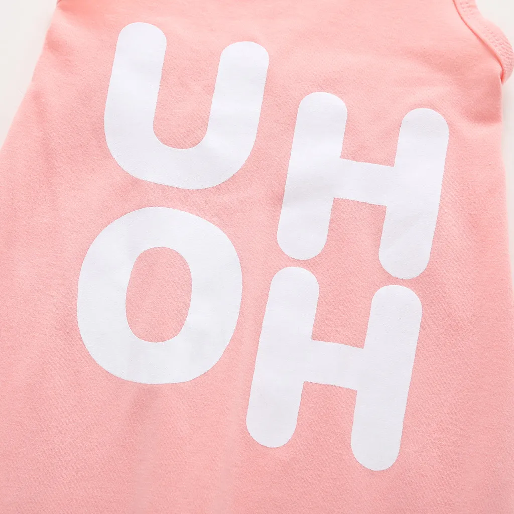 

Toddler Boy&Girl Romper Sleeveless Letter Print Backless Jumpsuit Baby Boys Rompers Summer 2019 Baby Onesies Newborn
