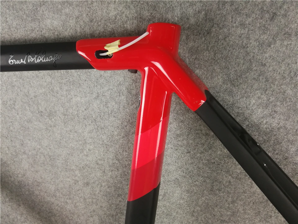 Красный Colnago C64 карбоновая рама для дорожного велосипеда di2 Механическая группа Гоночная рама