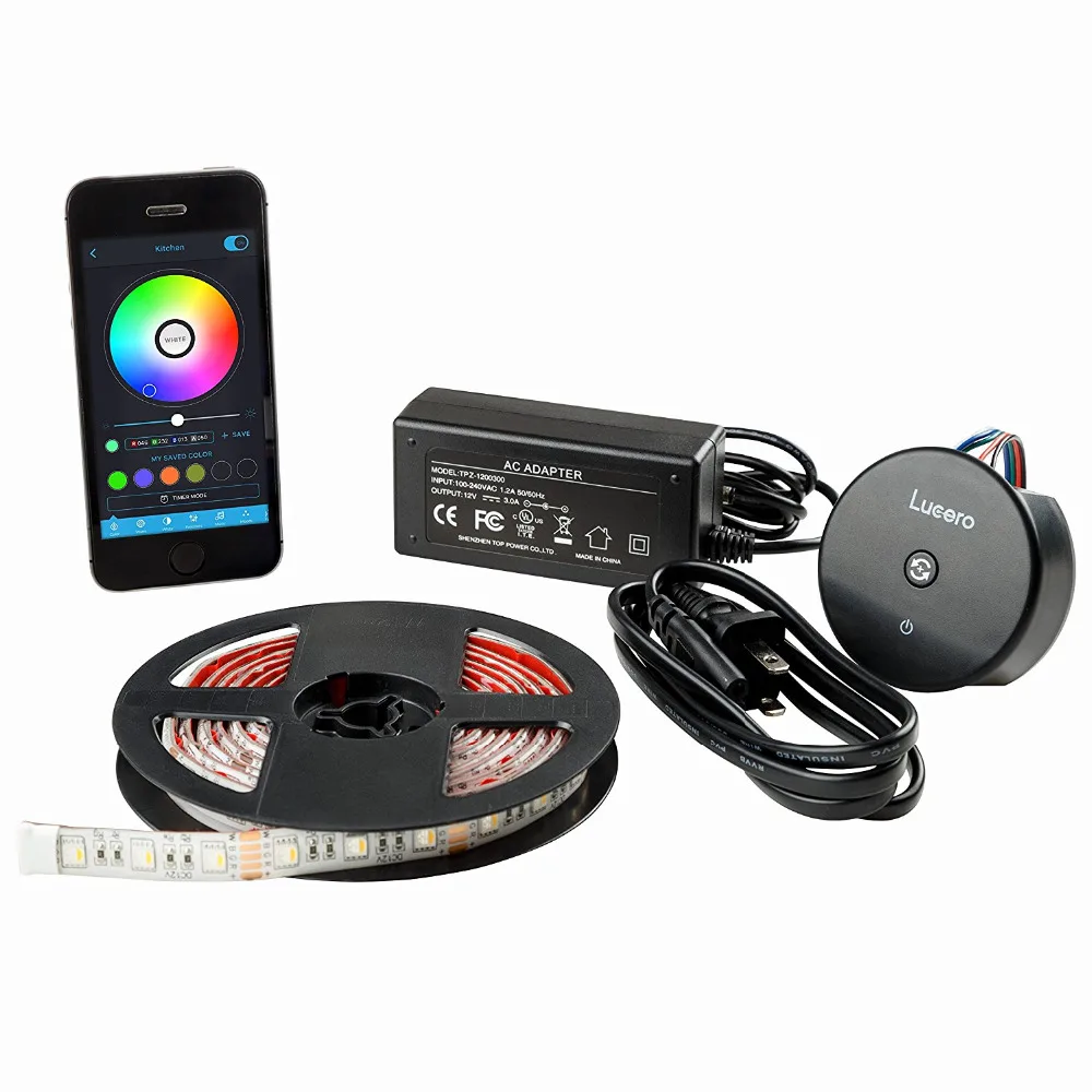 Smart LED Bluetooth Light Strip Kit Adjustable Dimmable Color Changing Programmable Easy Music Sync Mood Lighting | Лампы и освещение