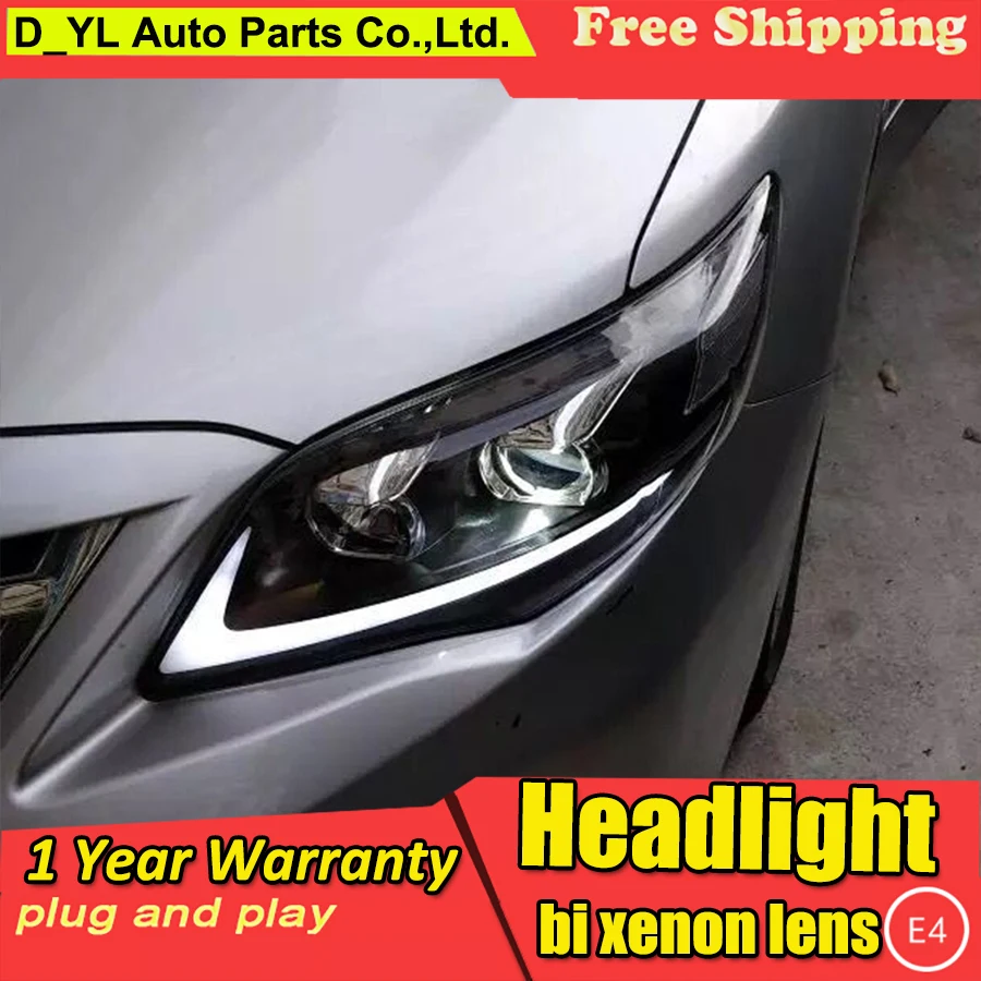 D-YL Стайлинг автомобиля для Toyota Corolla фары 2011 светодиодный DRL Bi Xenon объектив
