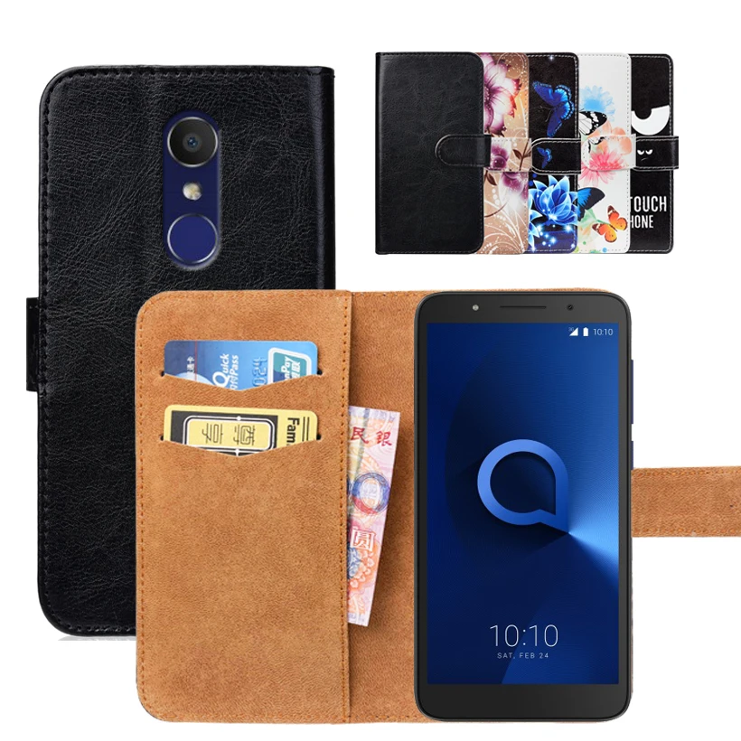 Чехол для Alcatel 1C 5009 5009A 5009D С Рисунком бабочки кошелек мобильного телефона чехол из