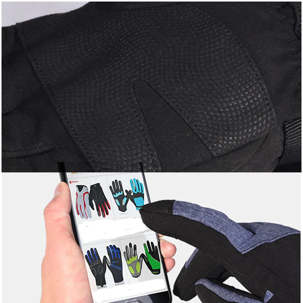 Для мужчин полный пальцы зимние Лыжный спорт перчатки ветрозащитный