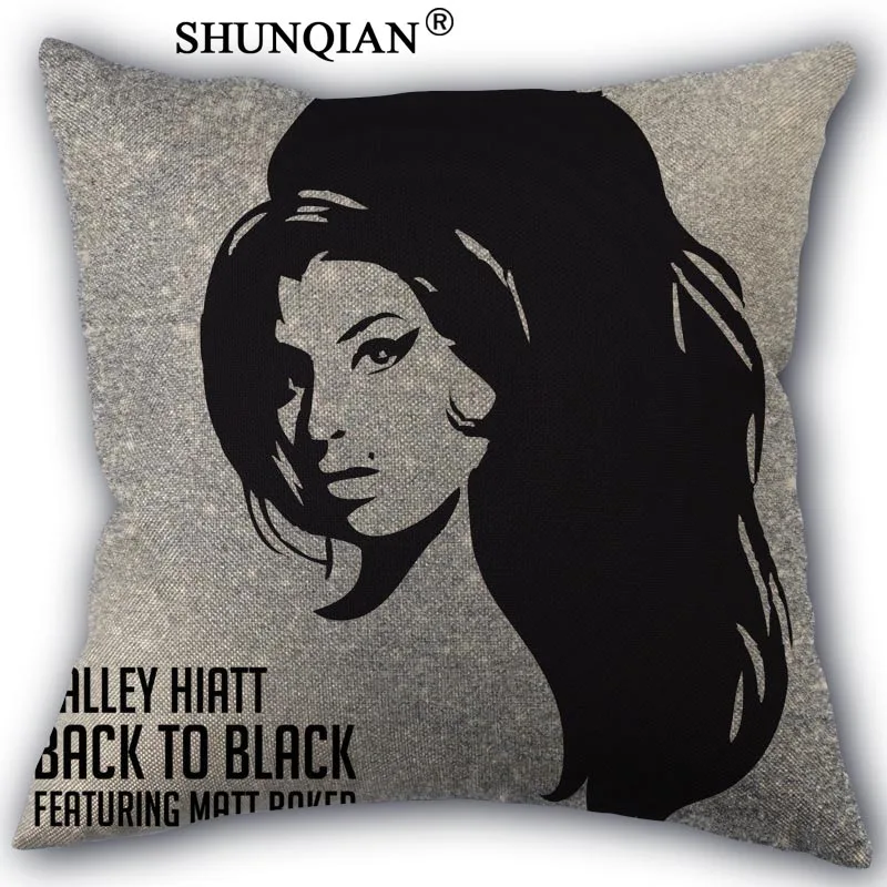 Pillowcase Новое поступление amy winehouse Заказные хлопковые Наволочки на молнии наволочки на заказ больше размеров на заказ ваш подарок изображения - Цвет: Pillowcase