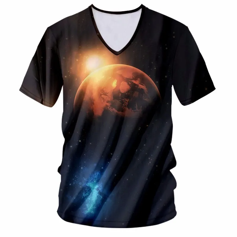 OGKB летняя брендовая футболка унисекс с коротким рукавом и v-образным вырезом 3D