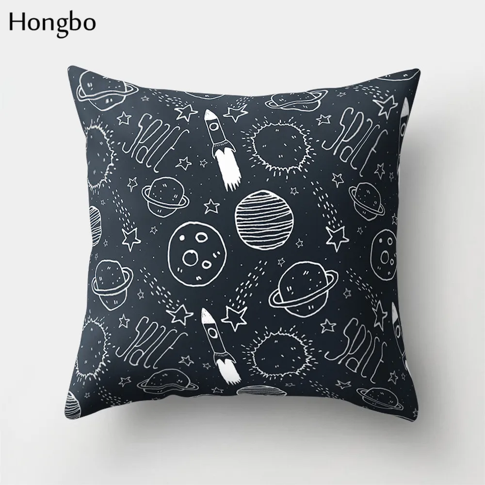 Hongbo 1 шт., геометрический чехол для подушки с изображением космонавта звезды, наволочки для дивана, декоративные рождественские украшения