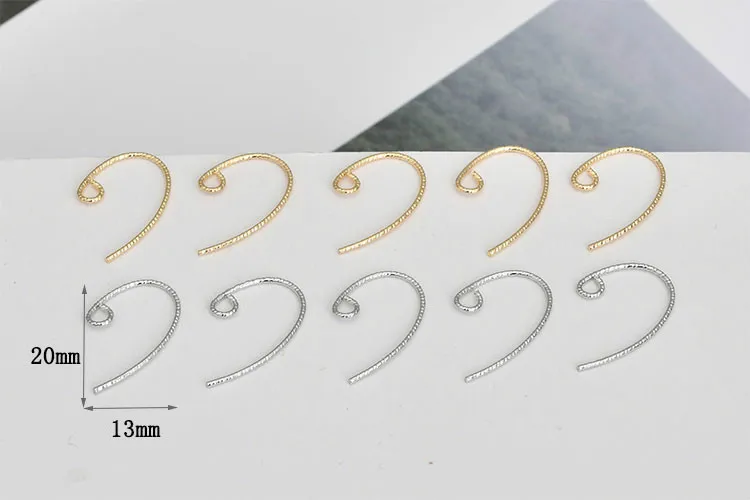 Copper plated genuine gold-shaped hook and ear hook-diy-hand-made materials for wrapped earrings accessories | Украшения и