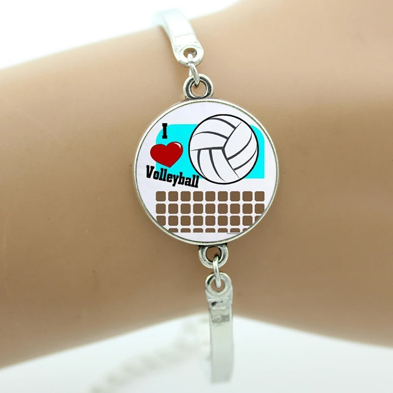 Новый винтажный Модный Цветной волейбольный стеклянный художественный браслет