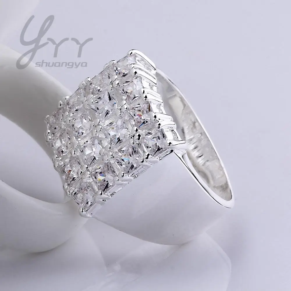 Free Shipping 2015 New Fashion Trendy R479 8 Silver Plated Design Geometric Party Finger Ring For Lady|ring sizer|ring with black stonering