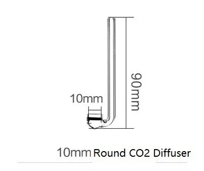 Round Diffuser 10 ADA Quailty VIV мини плоский круглый нижний стеклянный регулятор для аквариума подвесной СО2 распылитель аквариума для растений для выращивания рыб - Цвет: Round Diffuser 10