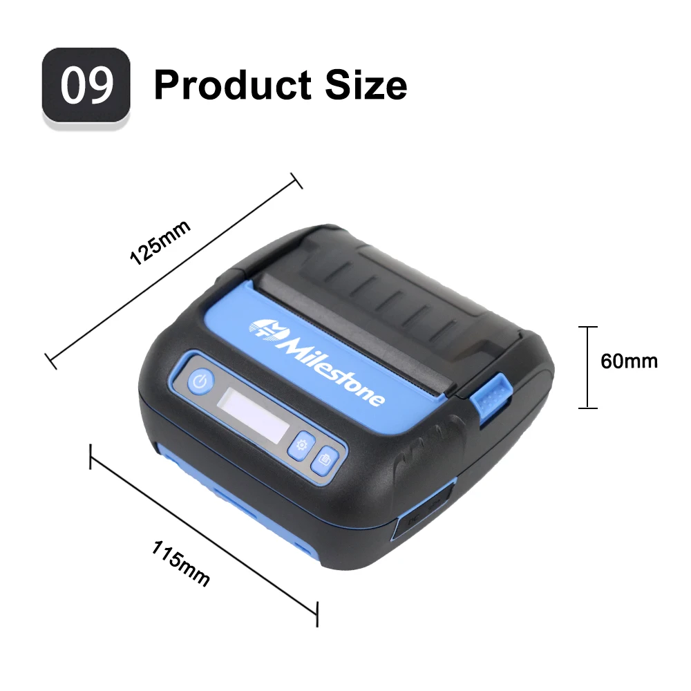 Принтер этикеток для этикеток и чеков 2 в 1 POS печати 80 мм bluetooth Поддержка Android/iOS/Windows термопринтер MHT-P80F