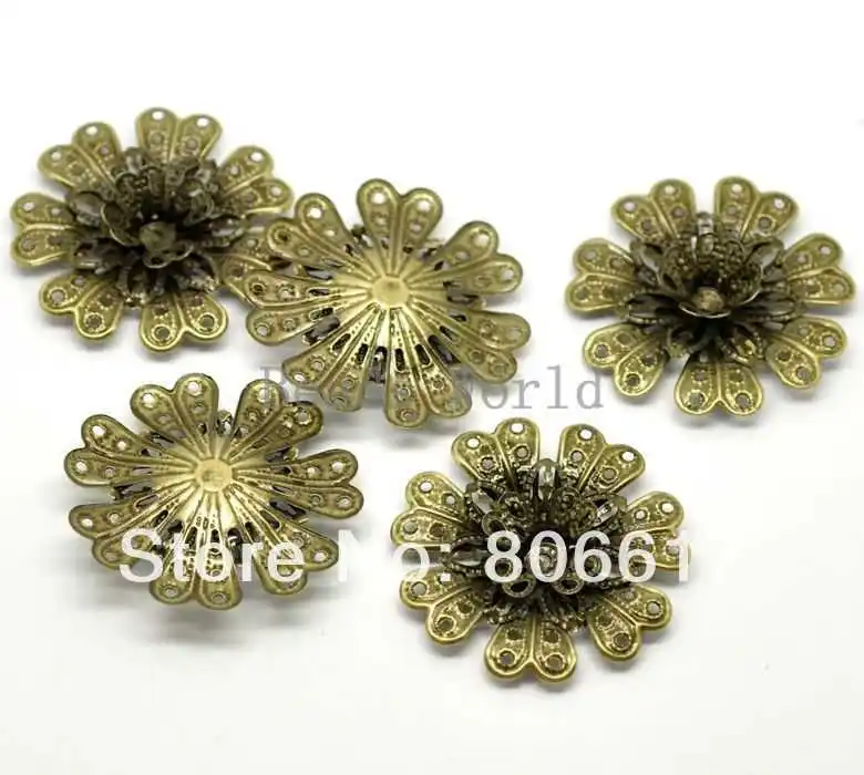 Лучшее качество 30 шт. цвет бронзы фоторазъемы украшение ювелирные изделия 39x39 мм