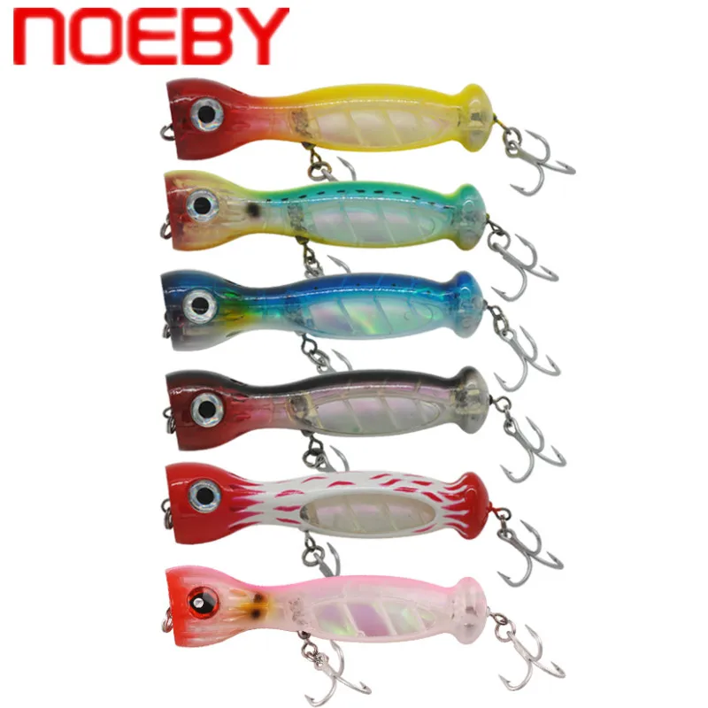 

NOEBY 5 цветов Поппер для рыбалки наживка 130 мм 50 г VMCHook плавающий жесткая приманка из АБС-пластика, искусственная приманка для рыбалки рыболовн...