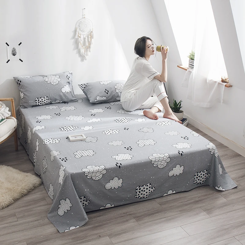 -CW-CD-06 Красочная кровать плоские простыни красивые разноцветные геометрический узор хлопок простыня наволочка Мода наматрасник# sw - Цвет: -CW-CD-06
