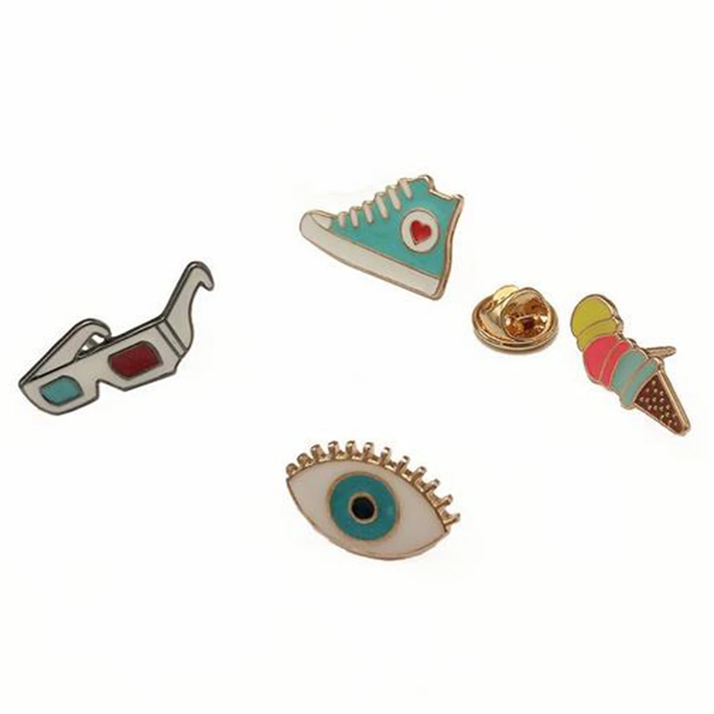1 шт. новые милые эмалированные шпильки для рубашки глаз солнцезащитных очков