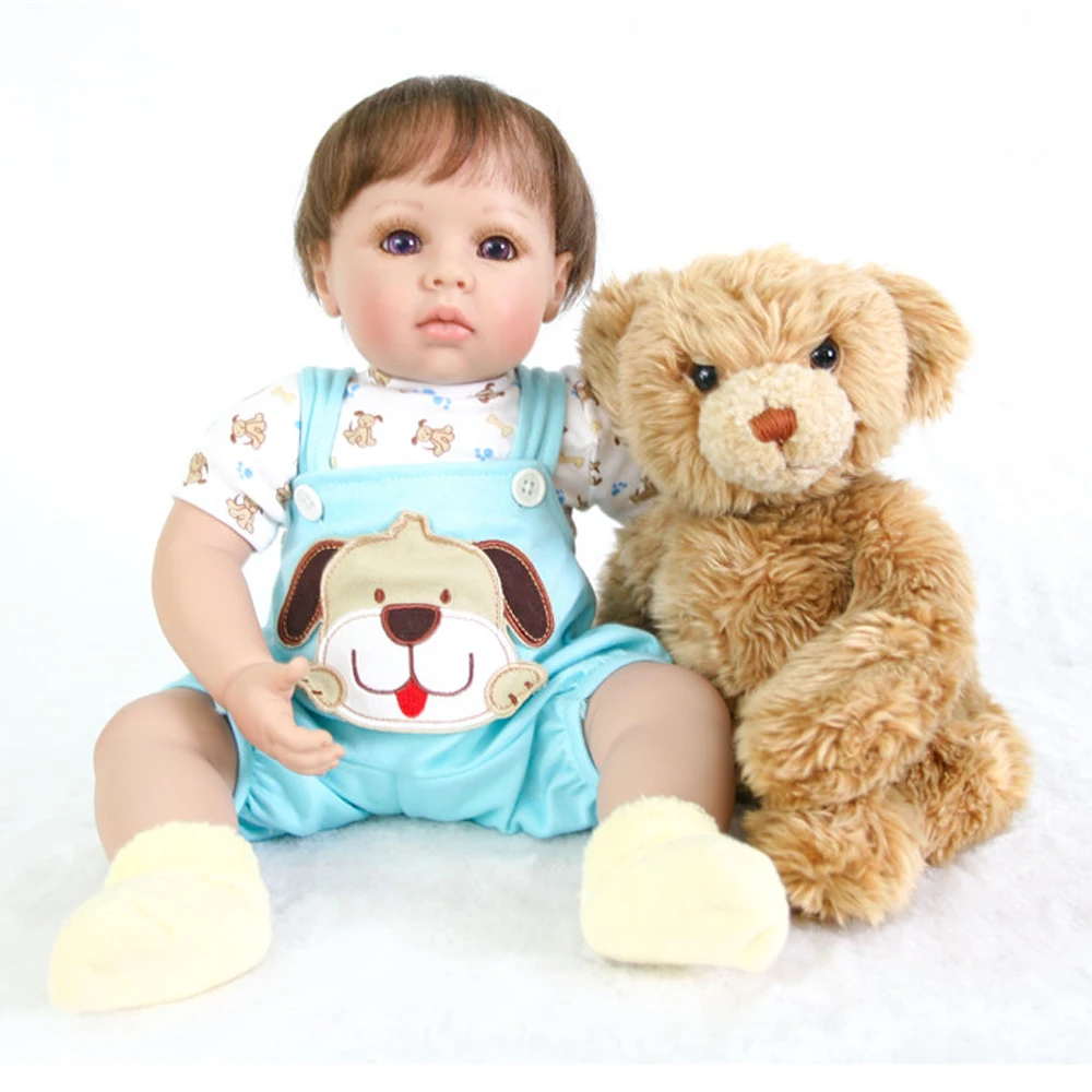 Кукла npk с плюшевой куклой 51 см силиконовые куклы reborn Одежда милый нагрудник BeBe