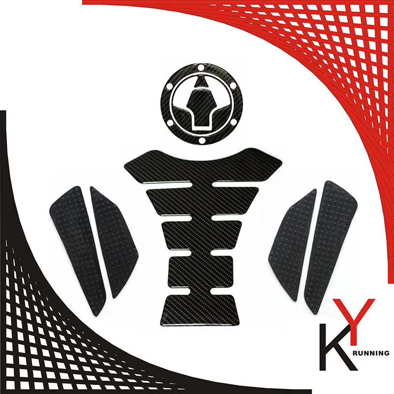 KYRUNNING Carbon 3D ADESIVI MOTO наклейка эмблема защитный бак накладка газовая крышка